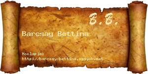 Barcsay Bettina névjegykártya
