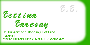 bettina barcsay business card